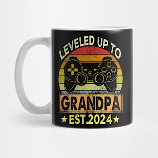 leveled up to grandpa est 2024 Mug